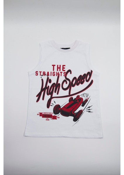 Kız Çocuk Kolsuz Tshirt Beyaz - Tara