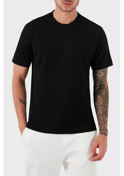 Logolu Bisiklet Yaka Pamuklu Regular Fit T Shirt Erkek T Shirt 13311614 011