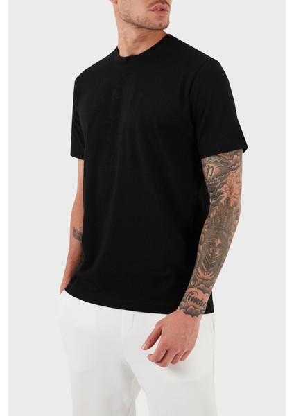 Logolu Bisiklet Yaka Pamuklu Regular Fit T Shirt Erkek T Shirt 13311614 011 fırsatları