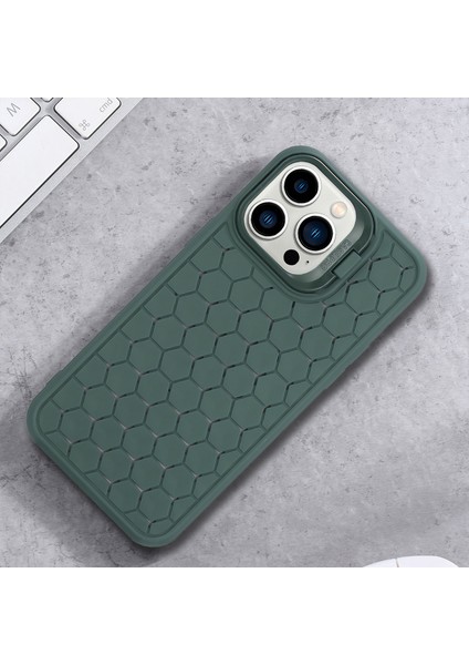 iPhone 13 Pro Max Kickstand'lı Tpu Düşme Önleyici Telefon Kılıfı (Yurt Dışından)