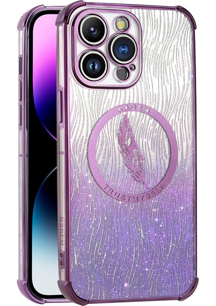 iPhone 12 Pro Max Elektrolizle Kaplama Tpu Düşmeyi Önleyici Telefon Kapağı (Yurt Dışından)