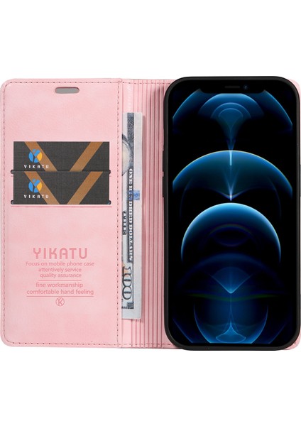 iPhone 12 Pro Max Deri Manyetik Kapaklı Telefon Cüzdan Kapağı (Yurt Dışından) indirimleri