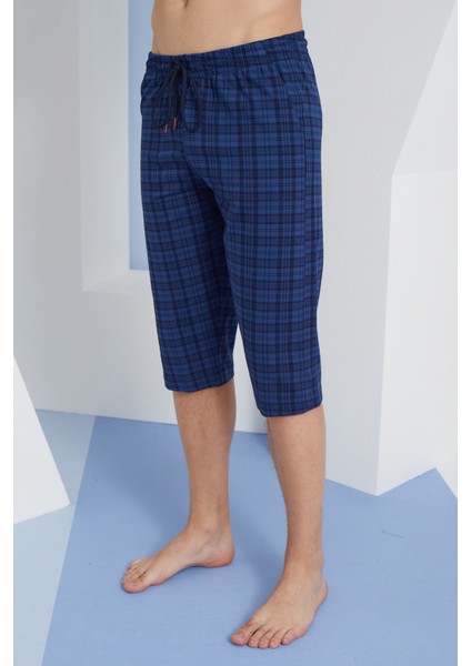 Ekose Ince Tek Alt Rahat Penye Kapri %100 Pamuk