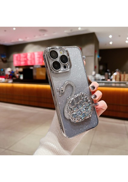 iPhone 14 Pro Max Quicksand Swan Tpu Telefon Kılıfı (Yurt Dışından)