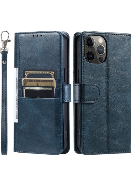 iPhone 11 Pro Pu Deri+Tpu 6 Kart Yuvalı Standlı Telefon Kapağı (Yurt Dışından)