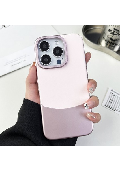 iPhone 14 Pro Nappa Texture Pu Sert Pc Koruyucu Telefon Kapağı (Yurt Dışından)