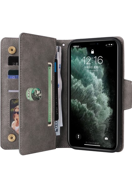 iPhone 11 Pro Pu Deri Standlı Flip Telefon Kapağı (Yurt Dışından) fiyatları