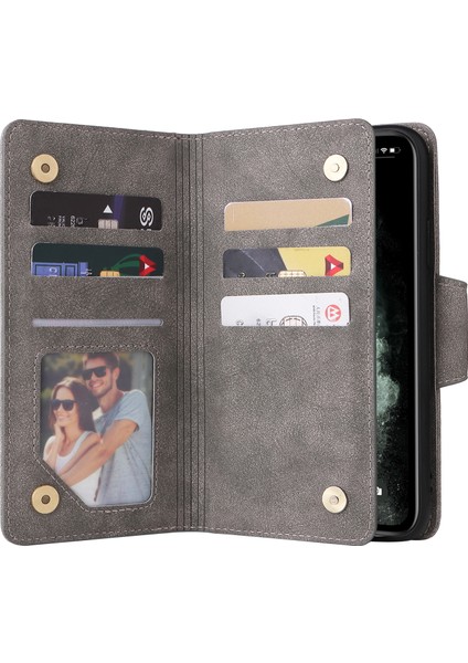 iPhone 11 Pro Pu Deri Standlı Flip Telefon Kapağı (Yurt Dışından) modelleri