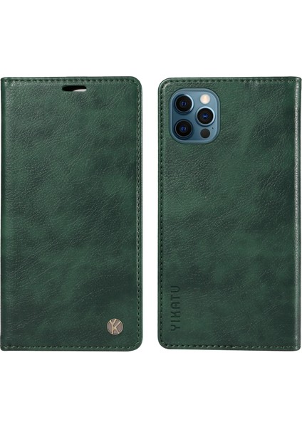 iPhone 13 Pro Cüzdan Darbeye Dayanıklı Litchi Dokulu Deri Telefon Kılıfı (Yurt Dışından)