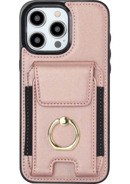 iPhone 15 Pro Pu Deri + Tpu Düşme Önleyici Kickstand Telefon Kapağı (Yurt Dışından) fiyatları