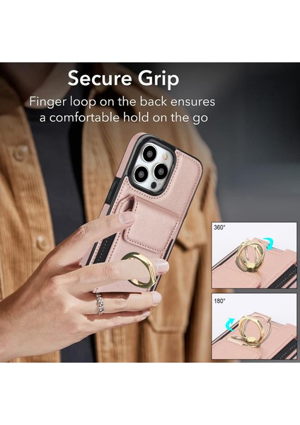 iPhone 15 Pro Pu Deri + Tpu Düşme Önleyici Kickstand Telefon Kapağı (Yurt Dışından) indirimleri
