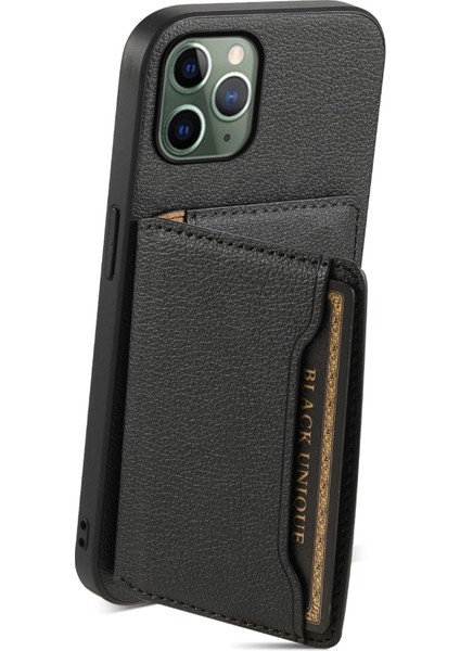 iPhone 11 Pro Buzağı Dokusu Pu Deri Kart Yuvaları Telefon Kapağı (Yurt Dışından) fiyatları