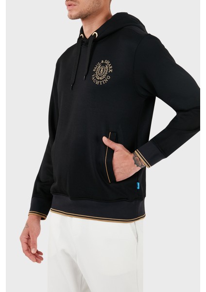 Logolu Sırt Baskılı Kapüşonlu Cepli Regular Fit Sweat Erkek Sweat 13311919 011 fırsatları
