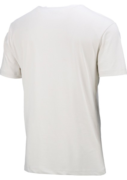 Erkek Bisiklet Yaka Standart Fit Krem T-Shirt