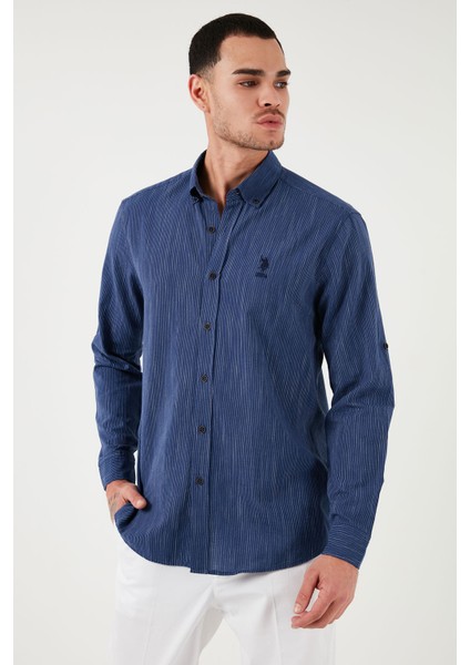 Pamuk Düğmeli Yaka Regular Fit Erkek Gömlek G081SZ0041838239