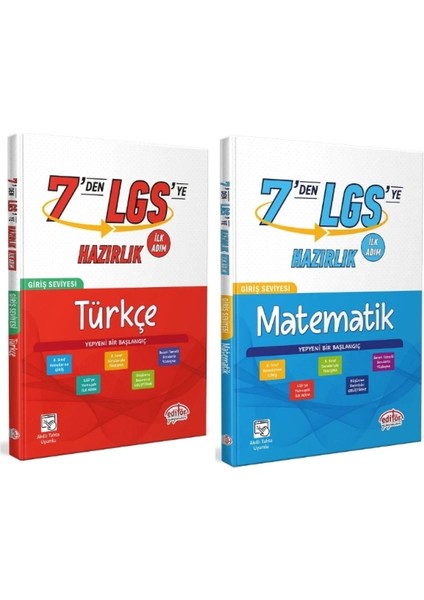 Editör Yayınları 7. Sınıf 7'den LGS'ye Hazırlık Türkçe - Matematik 2 Kitap