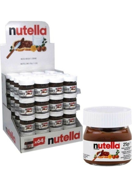 Ferrero Mini Fındık Kreması 25 gr 6'li Paket Sürülebilir Çikolata Cam Kavanoz