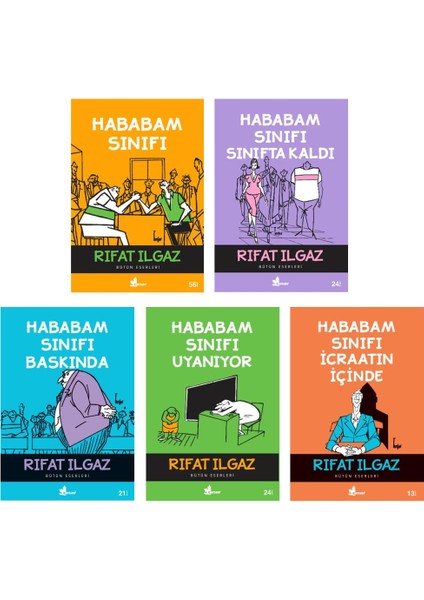 Hababam Sınıfı - Hababam Sınıfı: Sınıfta Kaldı - Hababam Sınıfı: Baskında - Hababam Sınıfı: Uyanıyor - 5 Kitap - Rıfat Ilgaz