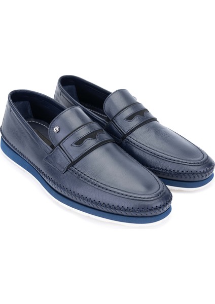 Erkek Deri Lacivert Loafer Ayakkabı 1016 128 Erk Ayk Y24 Lacı Vıc