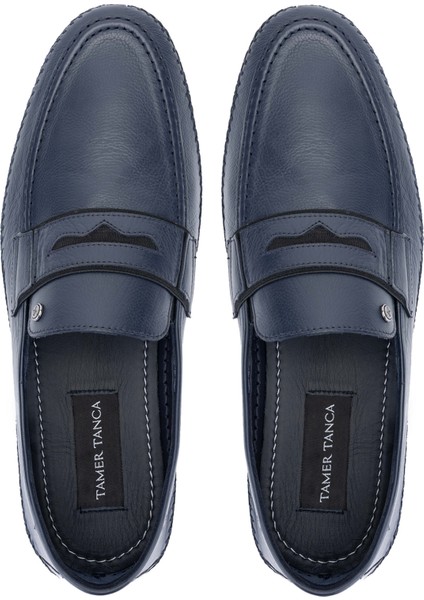 Erkek Deri Lacivert Loafer Ayakkabı 1016 128 Erk Ayk Y24 Lacı Vıc