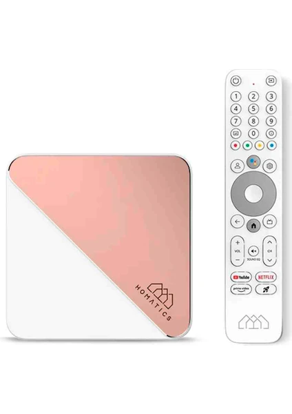 Box R 4K Plus Elite Lisanslı Android Tv Box Rose Gold (Numerik Kumandalı)