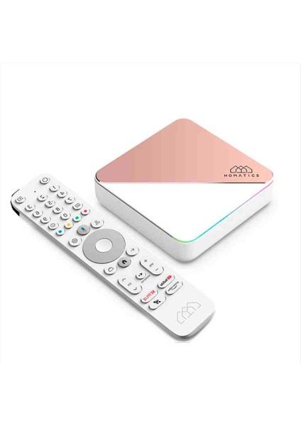 Box R 4K Plus Elite Lisanslı Android Tv Box Rose Gold (Numerik Kumandalı)