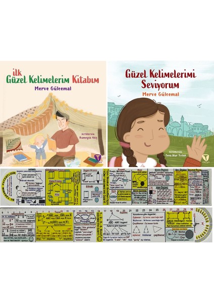 İlk Güzel Kelimelerim Kitabım - Güzel Kelimelerimi Seviyorum 2 Kitap - Merve Gülcemal - Matematik Öğreten Cetvel