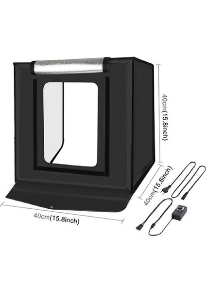 Puluz Profesyonel 2X32 LED Işıklı 40 x 40 cm Fotoğraf Çekim Çadırı fırsatları