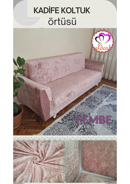 Eldost Kadife Koltuk, Kanepe, Çekyat Örtüsü, Koltuk Kılıfı 3 Kişilik (1 Adet)