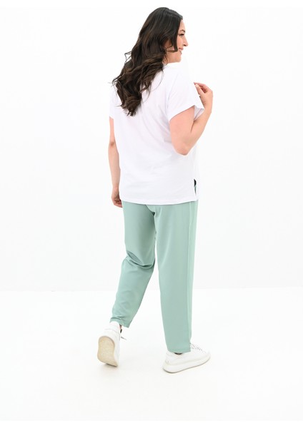 Kadın Büyük Beden Çiçek Baskı Detaylı Eşofman Takımı 8119-25 fırsatları