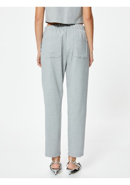 Elastik Belli Kumaş Pantolon Cepli fırsatları