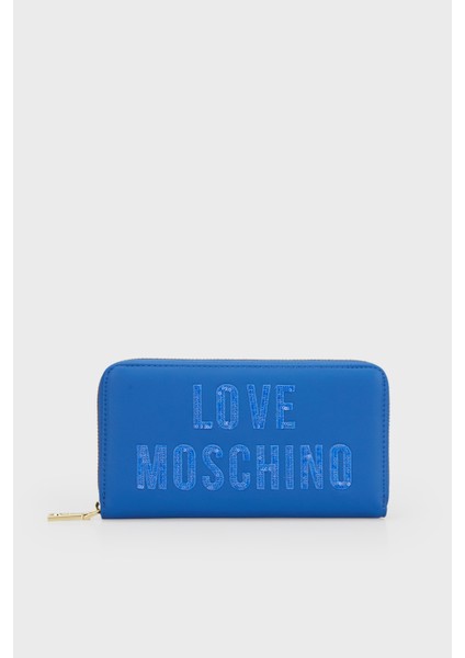 Love Moschino Logolu Çok Bölmeli Fermuarlı Cüzdan Kadın Cüzdan JC5634PP0IKK0715