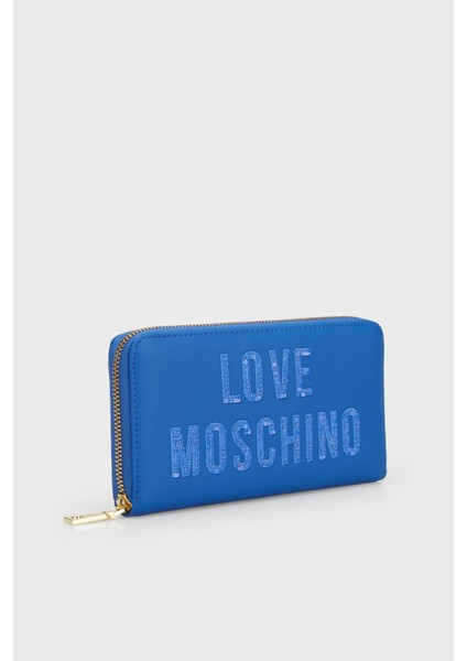 Love Moschino Logolu Çok Bölmeli Fermuarlı Cüzdan Kadın Cüzdan JC5634PP0IKK0715