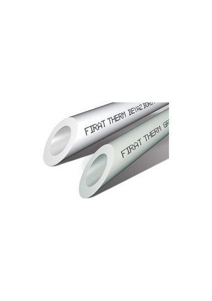 Fıratboru PN25 Pprc Plastik Boru 32 Mm. Beyaz Temiz Su Tesisat Borusu 2 Mt.