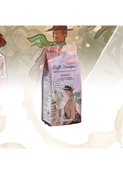 Diemme Kahve Romeo Blend - Ground Coffee 200 gr Gerçek Italyan Kahve
