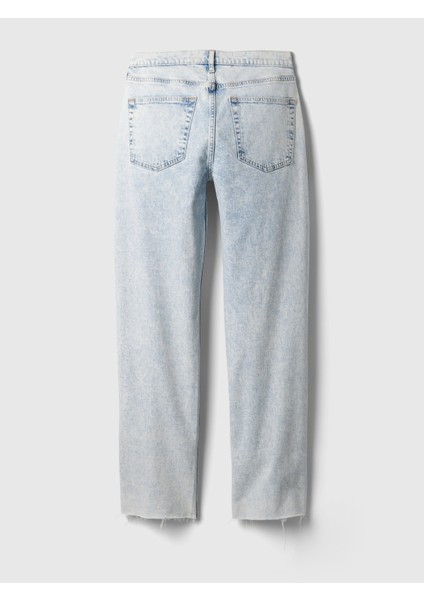 Kadın Mavi Mid Rise '90S Loose Jean Pantolon