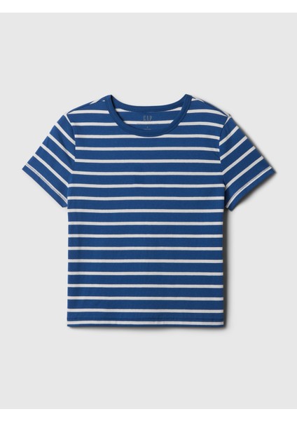 Kadın Mavi Organik Pamuk Vintage Shrunken T-Shirt fiyatları