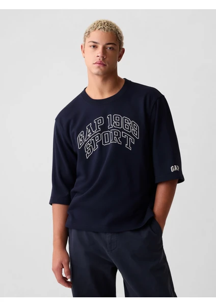 Erkek Lacivert Gap Logo Oversized Sweatshirt