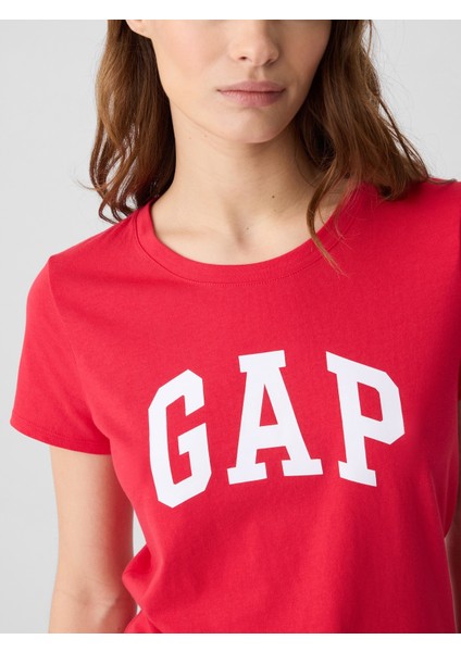 Kadın Kırmızı Gap Logo T-Shirt fırsatları