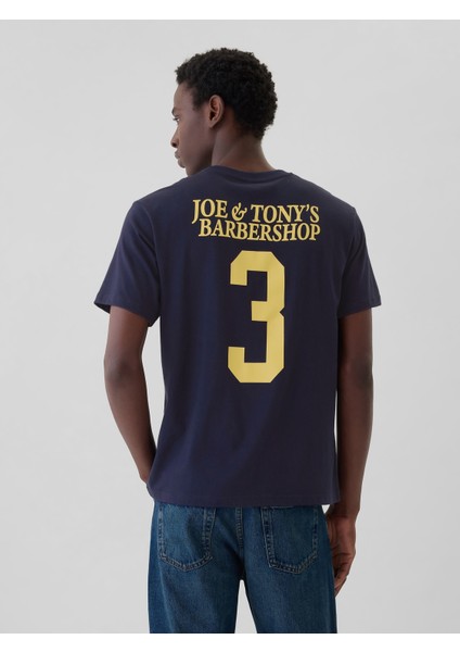 Erkek Lacivert Beastie Boys Grafikli T-Shirt