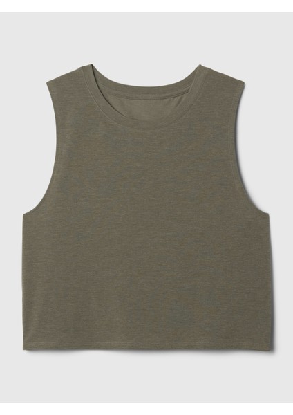 Kadın Haki Gapfit Breathe Cropped Muscle T-Shirt fiyatları
