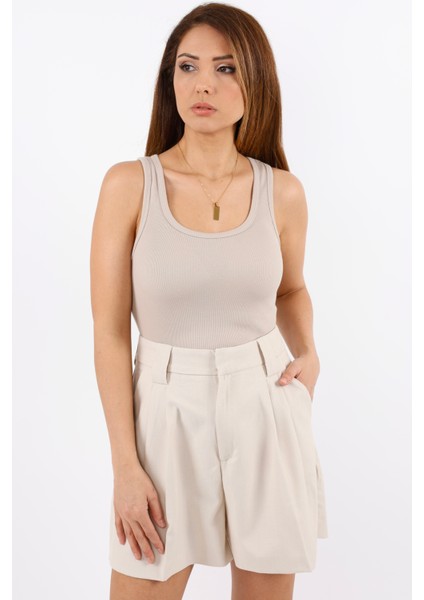 Kadın Cotton Premium 5’li Set Bej, Krem, Beyaz, Antrasit, Siyah Pamuklu Basic Fitilli Atlet indirimleri