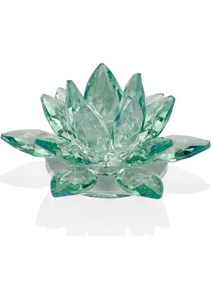 Seta Kristal Lotus Mumluk Yeşil 12*12*6 cm