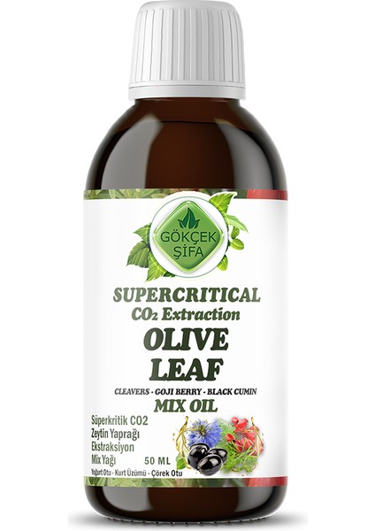 Zeytin Yaprağı Süperkritik Mix Yağı 50 ml (OLİVE LEAF SUPERCRİTİCAL MİX OİL)