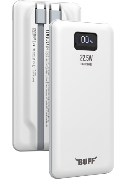 BP17 22.5W 10.000MAH Powerbank - Beyaz