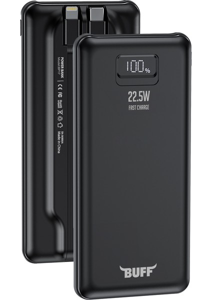 Buff BP17 22.5W 10.000MAH Powerbank - Siyah