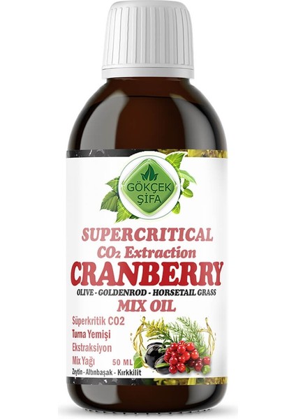 Turna Yemişi Süperkritik Mix Yağı 100 ml (Cranberry Supercritical Mix Oil)