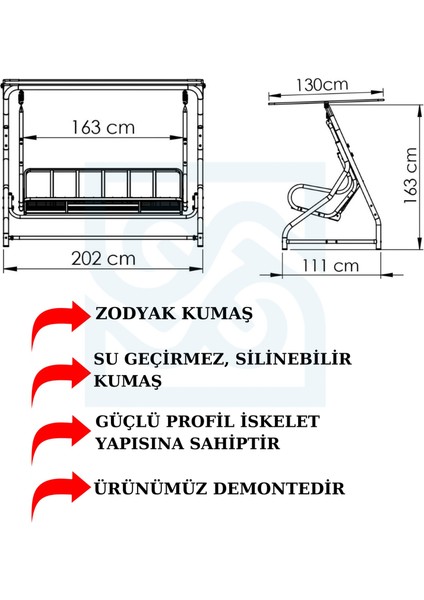 Zeyna Serisi, Modern Balkon, Bahçe, Cafe, Teras Salıncağı