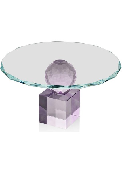 Seta Kristal Kaideli Sunum Tabağı Lila 23*23*12 cm