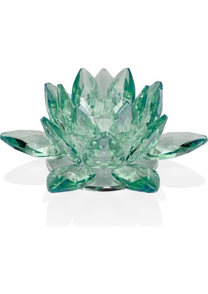 Seta Kristal Lotus Mumluk Yeşil 19*19*7,5 cm